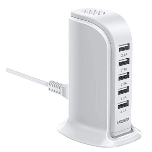 Caricabatterie USB da tavolo 5 porte 2.4A KSC-741