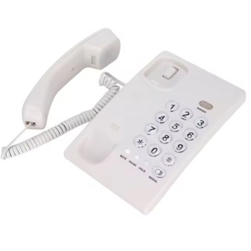 Telefono fisso con filo a pulsanti grandi bianco