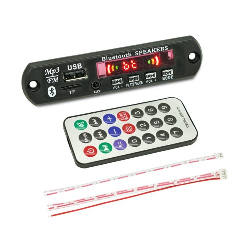 Scheda decoder MP3 con Bluetooth/USB/SD/FM e telecomando