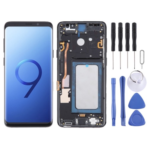Schermo LCD TFT con touch screen e cornice per Samsung Galaxy S9 Plus SM-G965 nero