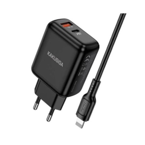 Caricabatterie ricarica rapida con cavo USB Type C - Lightning 1m 30W KSC-670