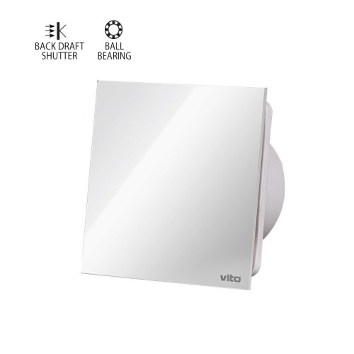 Aspiratore da bagno con frontale in vetro 100mm 12W