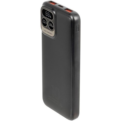 Power Bank 15000mAh 66W con display LED e 4 cavi integrati nero