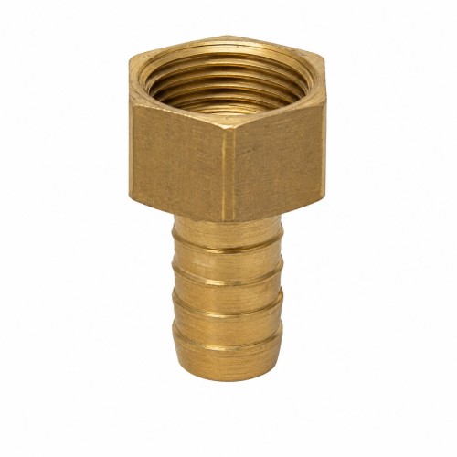 Raccordo portagomma metano F 1/2 x 14 in ottone diritto