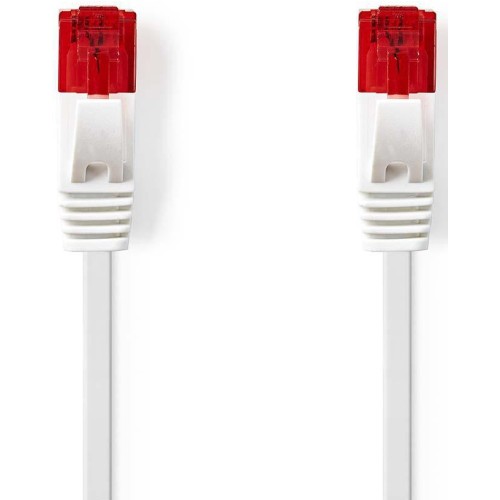 Cavo di rete Cat6 piatto Nedis RJ45 3m bianco U/UTP
