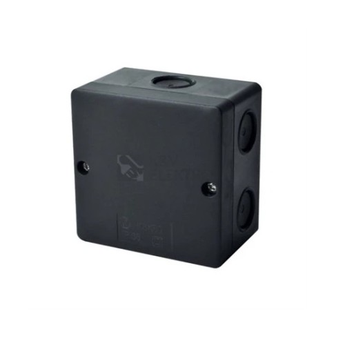 Scatola di derivazione da parete IP66 nera 81x81mm