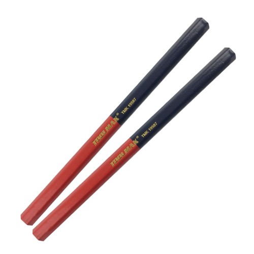 Matita da carpentiere ottagonale rossa e blu 18cm confezione da 12 pezzi