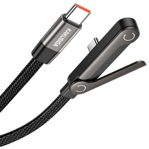 Cavo per ricarica e sincronizzazione USB-C 240W con supporto smartphone 1,5 m nero KSC-1033