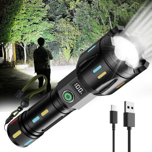 Torcia LED ricaricabile LE-324 10W con zoom e power bank