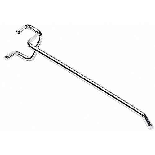 Ganci per pannelli forati 33cm in acciaio nichelato