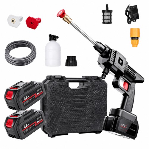 Idropulitrice Portatile a Batteria 48V con Tubo 5 m e Kit Accessori