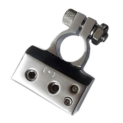 Morsetto batteria polo positivo cromato