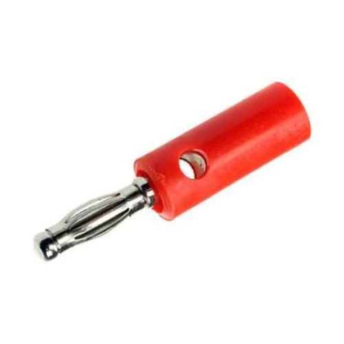 Connettore banana 4mm maschio - rosso
